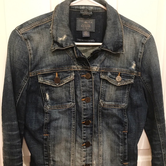 Guess Jackets & Blazers - GUESS Jean Jacket Distressed